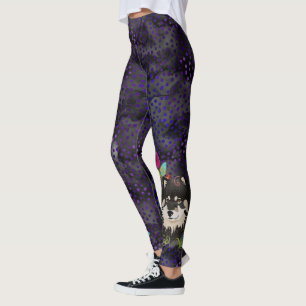 Legging Caneleiras finlandesas tons (roxos/magentas) de