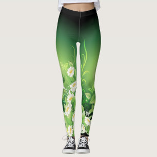 Legging Caneleiras florais da forma 7