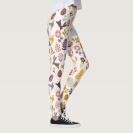 Legging Caneleiras florais do teste padrão | do primavera