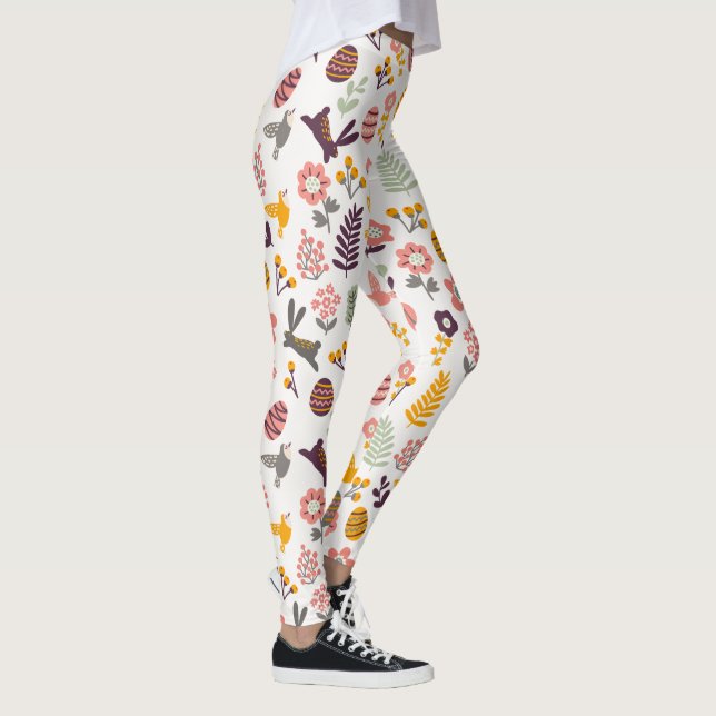Legging Caneleiras florais do teste padrão | do primavera (Direita)