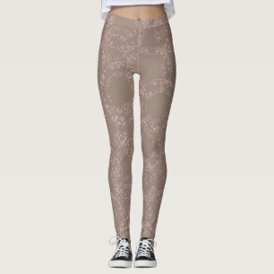 Legging Caneleiras florais do vintage