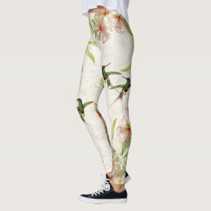 Legging Caneleiras florais dos animais selvagens dos