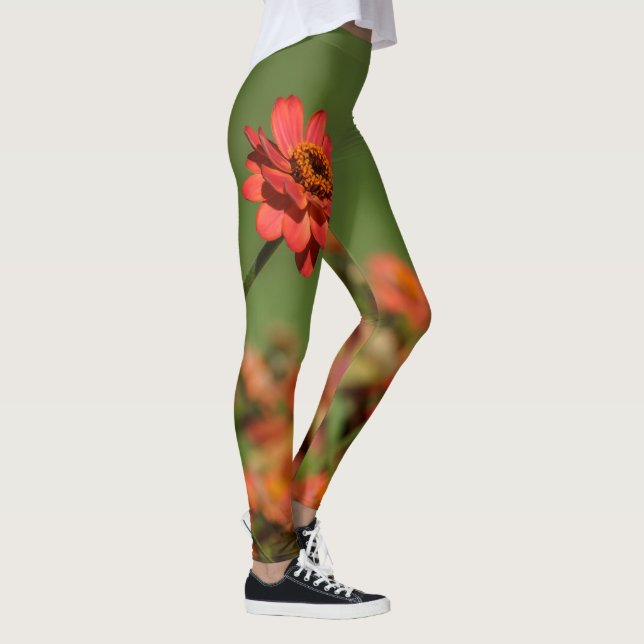 Legging Caneleiras foto uma flor vermelha (Direita)