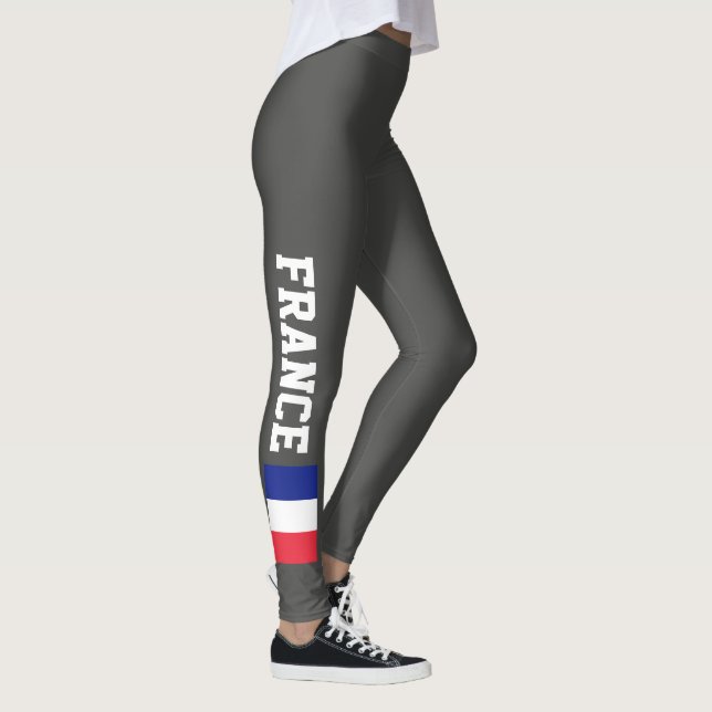 Legging Caneleiras francesas da bandeira para a ioga da (Direita)