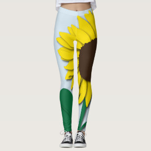 Legging Caneleiras grandes do girassol