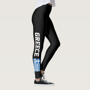 Legging Caneleiras gregas da bandeira para o exercício da