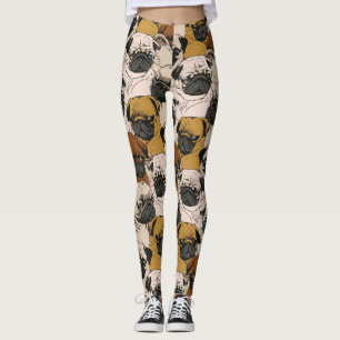 Legging Caneleiras impressas teste padrão do cão da raç