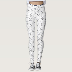 Legging Caneleiras incomuns brancas
