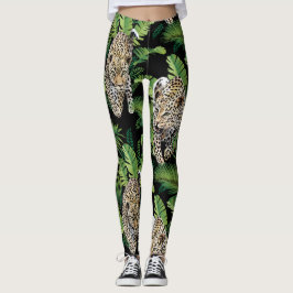 Legging Caneleiras legal do teste padrão dos leopardos