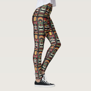 Legging Caneleiras legal do Totem de Tiki