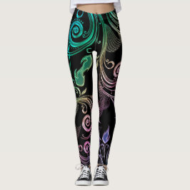 Legging Caneleiras líquidas psicadélicos