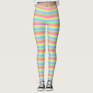 Legging Caneleiras listradas das cores Pastel