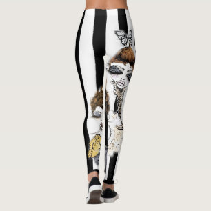 Legging Caneleiras listradas do duende