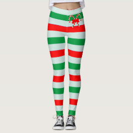 Legging Caneleiras listradas engraçadas do bastão de doces