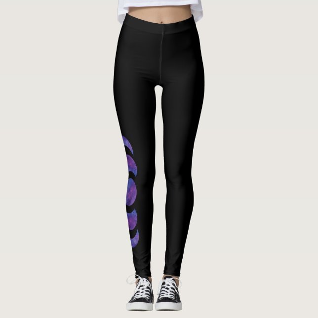 Legging Caneleiras lunares da fase (Frente)