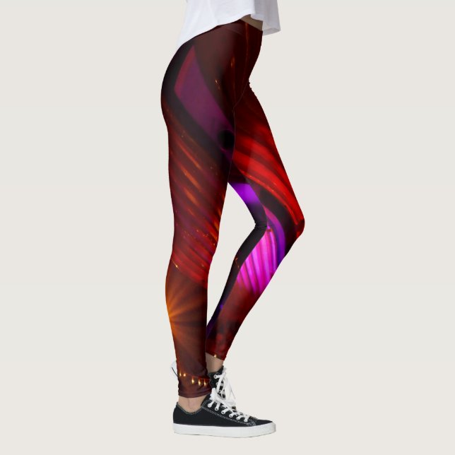 Legging Caneleiras "Luxe" vermelhas do disco (Direita)