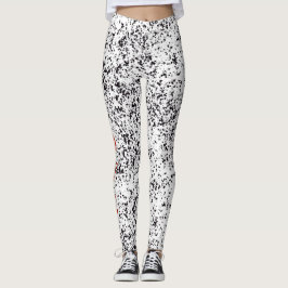 Legging Caneleiras manchadas do amor preto Dalmatian