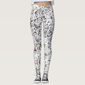 Legging Caneleiras manchadas do amor preto Dalmatian