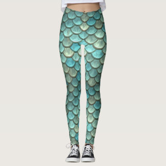 Legging Caneleiras metálicas da sereia