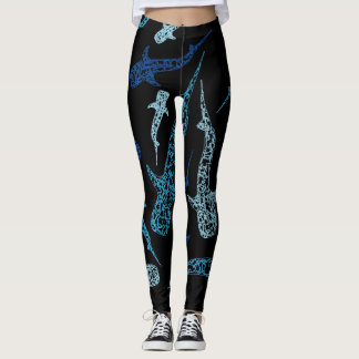 Legging Caneleiras modeladas do tubarão de baleia