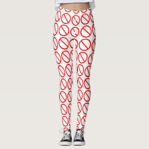 Legging Caneleiras não permitidas do sinal