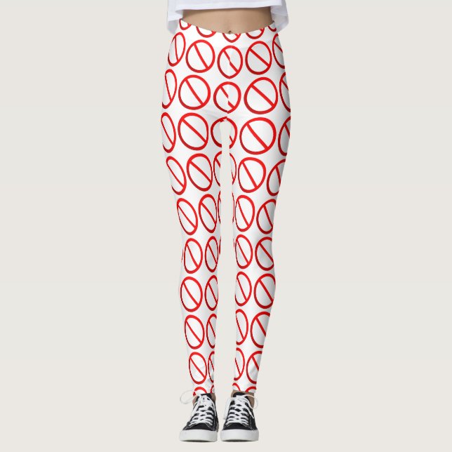 Legging Caneleiras não permitidas do sinal (Frente)