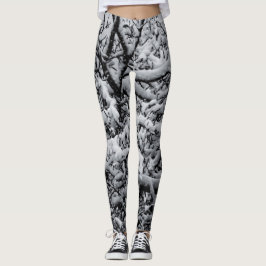 Legging Caneleiras nevado preto e branco