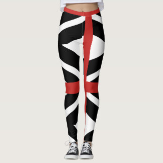 Legging Caneleiras no preto, no branco e no vermelho