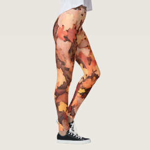 Legging Caneleiras nostálgicas do folhagem de outono