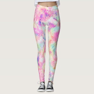 Legging Caneleiras Pastel da tintura do laço de Sherbert