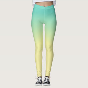 Legging Caneleiras Pastel de Ombre - verde para amarelar o