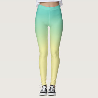 Legging Caneleiras Pastel de Ombre - verde para amarelar o