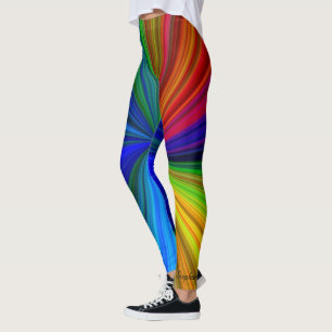 Legging Caneleiras personalizadas amarelo de Starburst do