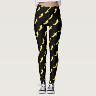 Legging Caneleiras pretas da banana