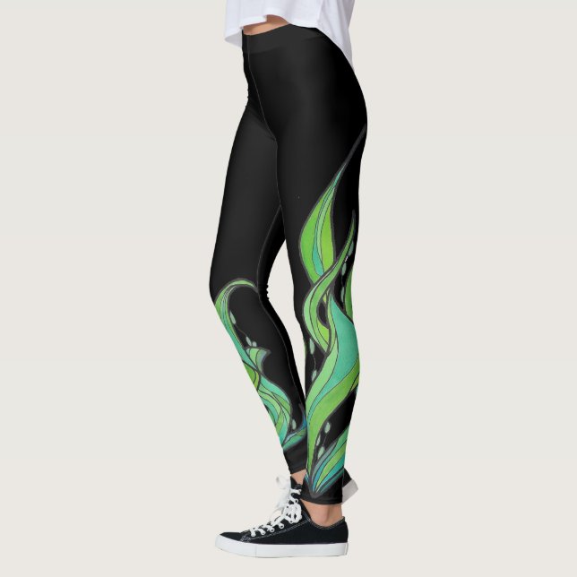 Legging Caneleiras pretas de Wreckleaf (Esquerda)