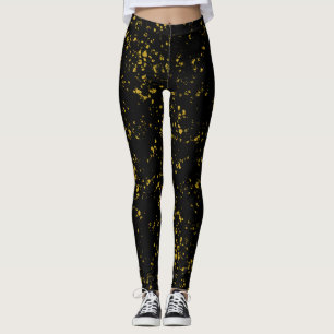 Legging Caneleiras pretas e Dourados