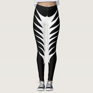Legging Caneleiras preto e branco