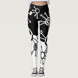Legging Caneleiras preto e branco das respostas