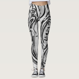 Legging Caneleiras preto e branco dos grafites