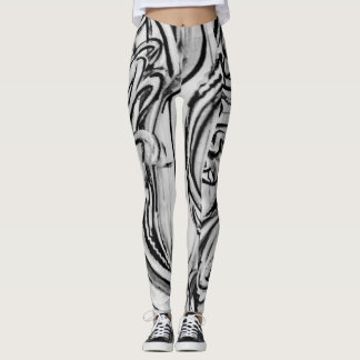 Legging Caneleiras preto e branco dos grafites
