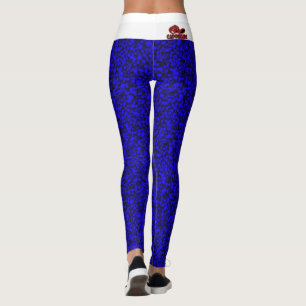 Legging Caneleiras reais azuis & brancas da dor