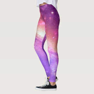 Legging Caneleiras roxas coloridas dos trabalhos de arte