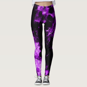 Legging Caneleiras roxas de néon da estrela do delírio