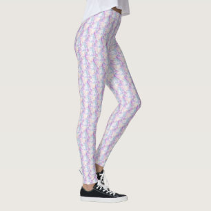 Legging Caneleiras roxas do teste padrão do boho da pena