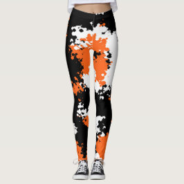 Legging Caneleiras Sassy de Camo da menina - laranja