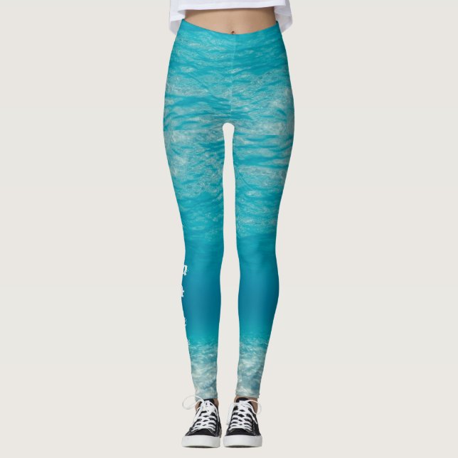 Legging "Caneleiras subaquáticas das águas havaianas" (Frente)