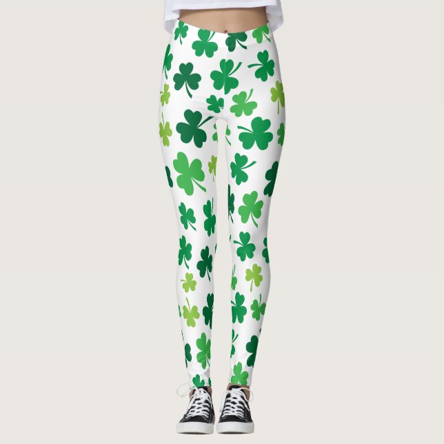 Legging Caneleiras temáticos do dia do St. Patricks do (Frente)