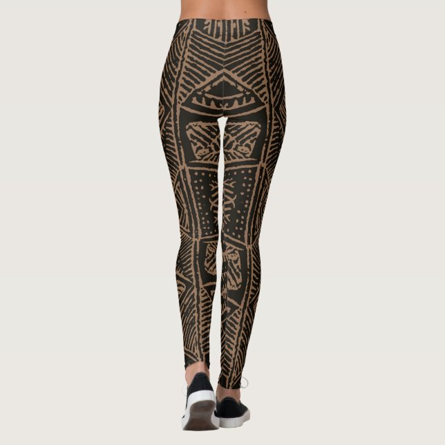 Legging Caneleiras tribais da impressão (Verso)