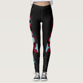 Legging Caneleiras tribais da pena