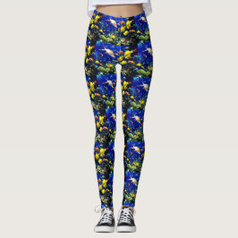 Legging Caneleiras tropicais do costume dos peixes das